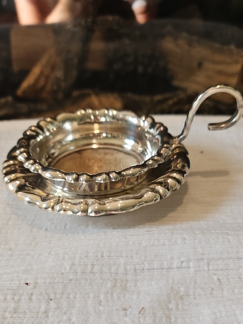 Silver Plated Tea Infuser With Resting Bowl